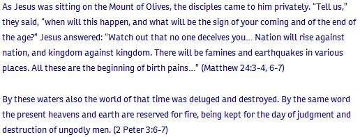 Matthew ch 24 verse 3 and others